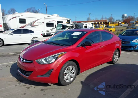 2016 Hyundai Elantra Se из США, поврежденный, VIN KMHDH4AEXGU484298